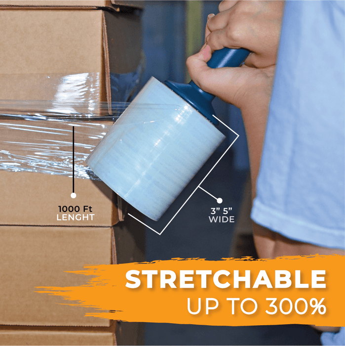 WOD Durable Plastic Handheld Compact Shrink Stretch Film Wrap Dispenser Handle - Fits Any 3" inch Core, SFD5