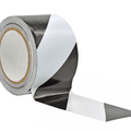 2 inch roll of white and black safety hazard floor tape 