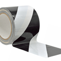 6 inch roll of white and black striped safety tape