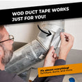 1/2 inch roll of contract grade heavy duty light gray colored duct tape 