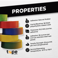 4 inch roll of contract grade Yellow and Black Hazard colored duct tape 