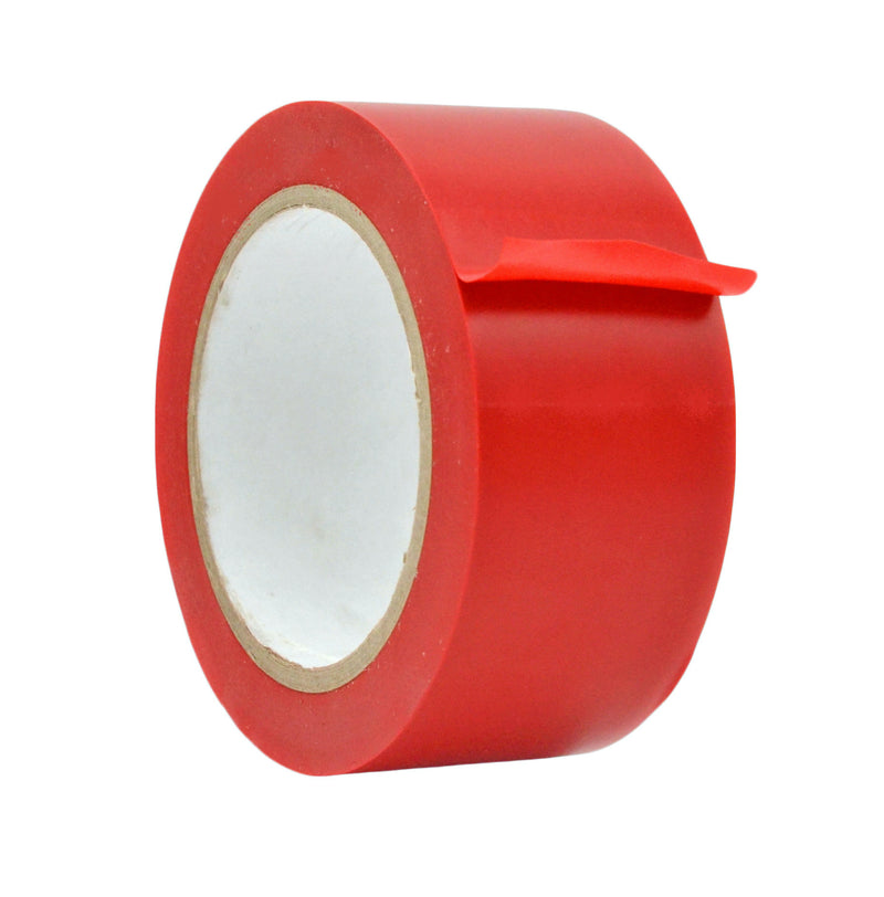 2 inch Roll of Bright Red Low Gloss vinyl Floor Marking Line making Tape 
