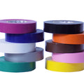 multiple rolls of electric tape all of differeent colors, suggests availability in bulk