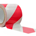 6 inch roll of white and red hazard warning tape