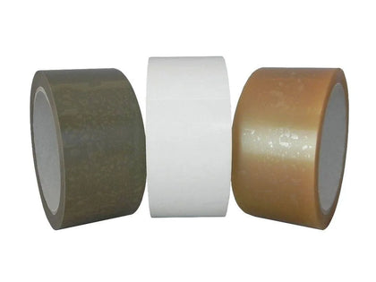 Close up of multiple different colored rolls Poly Bag Tape UPVC 