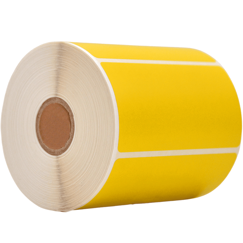 Bright Yellow Nametag Sticker Direct Thermal  Label Roll 