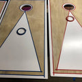 Hackey sack boards decorated with pinstripe Floor Marking Tape 